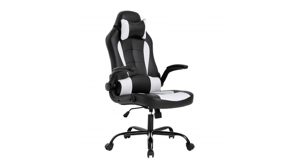 BestMassage Gaming Chair with Adjustable Armrest